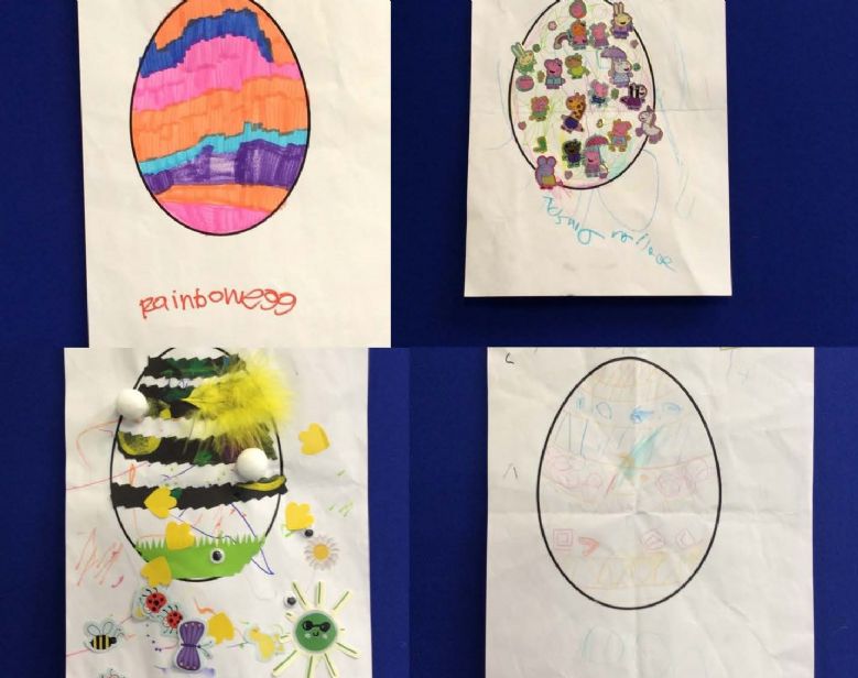 Picture of multiple Easter egg pictures